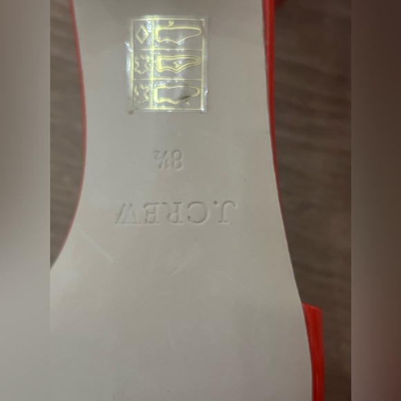 Jcrew red orange patent leather ankle wrap sandals size 8.5 - Picture 8 of 9